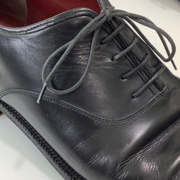 Salvatore Ferragamo black Italian leather lace up Oxfords size 9.5 D EUC - Picture 11 of 16